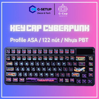 Keycap Cyberpunk profile ASA chất liệu PBT 122 phím chất lượng cao