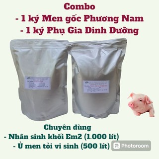 Men ủ tỏi, ủ men thứ cấp BIO PHƯƠNG NAM (Bộ 1.000 lít: 1kg Vem gốc + 1kg phụ gia dinh dưỡng)