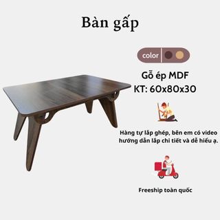 Bàn gấp gọn, bàn học gấp gọn chất liệu gỗ ép MDF, bàn gấp gọn mini