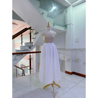 Chân váy dáng dài xoè rộng thanh lịch phù hợp đi chơi, du lịch, đi làm