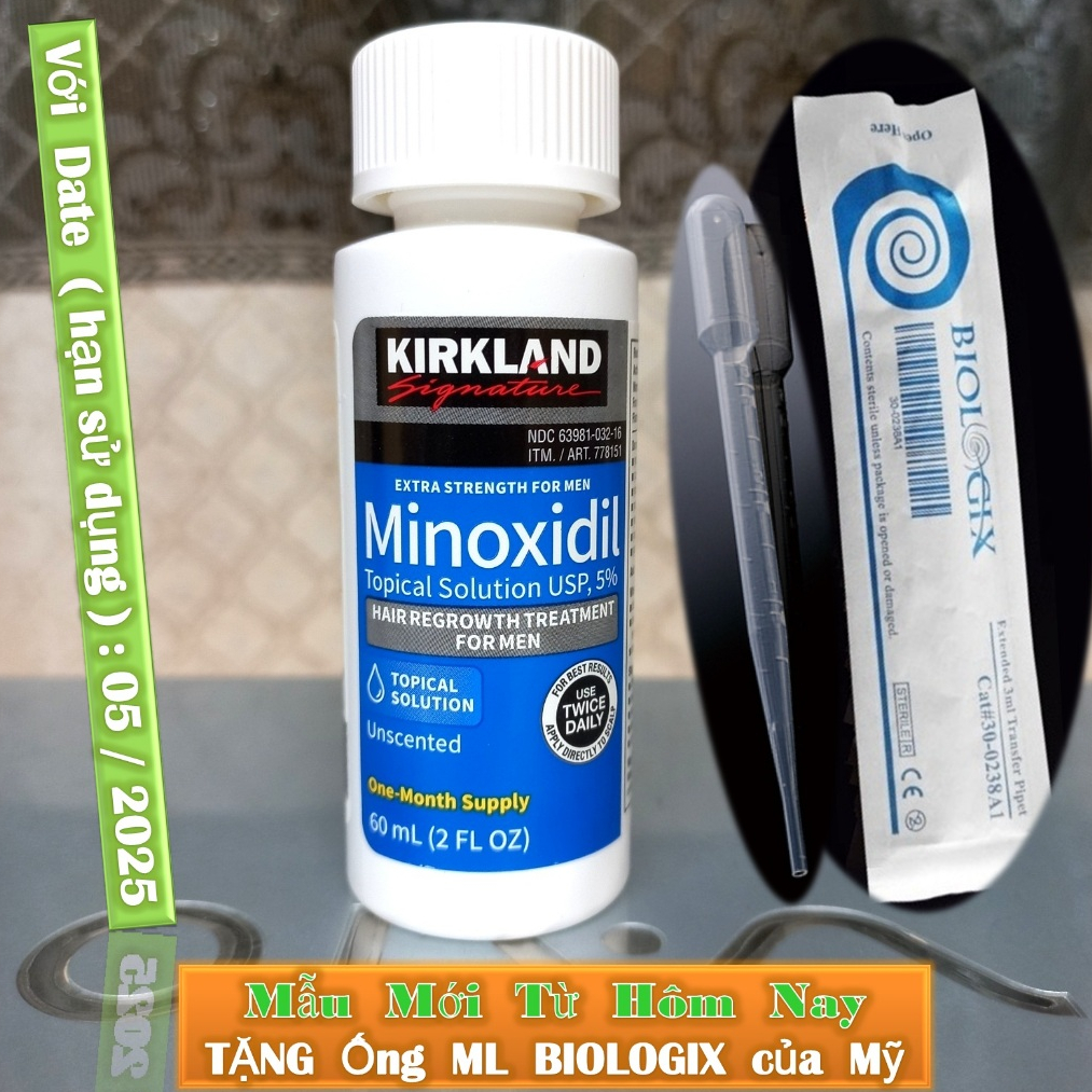 [ Date : Tốt nhất ] Dung dịch Thoa ngoài  Minoxidil 5% Kirkland USA  mọc Tóc, mọc Râu ,