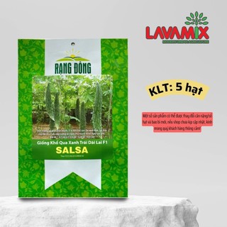 Hạt giống Khổ Qua Xanh Trái Dài Salsa (5 hạt) hiệu Rạng Đông, trái sai, trồng quanh năm | Green House