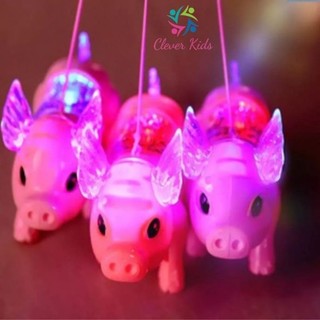😀HCM😀 Đồ chơi trẻ em Heo con phát nhạc , có đèn , dây dẫn dùng 3 pin có 2 màu kem và hồng