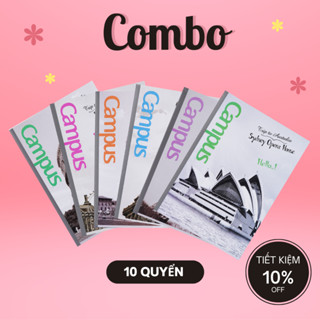 Combo 10 Vở Kẻ Ngang 80/ 120 Trang Campus - Classmate, Vở Kẻ Ngang Cấp 2 Định Lượng 60-70gsm Dành Cho Học Sinh Trung Học