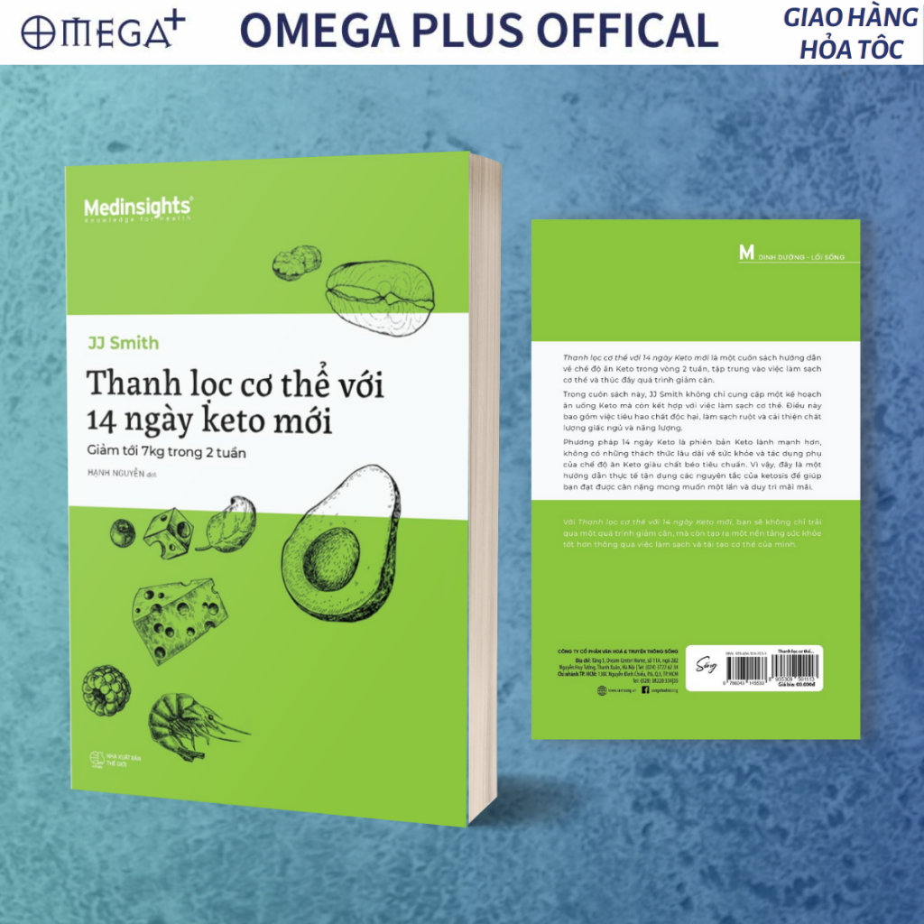 Sách - Thanh Lọc Cơ Thể Với 14 Ngày Keto Mới - Giảm Tới 7 Kg Trong 2 Tuần (Omega Plus)