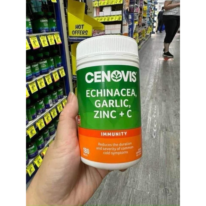 Cenovis Echinacea, Garlic, Zinc &amp; C - Contains Vitamin C - 125 Tablets