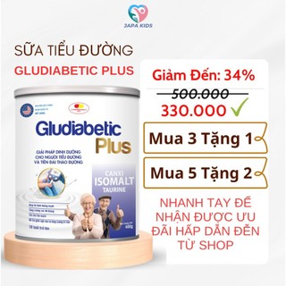 Sữa Tiểu Đường Gludiabetic plus Hỗ Trợ Kiểm Soát Đường Tiền Đái Tháo Đường Hồi Phục Sức Khỏe Chính Hãng Của Japa Kids