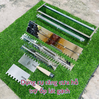 Máng kéo răng cưa lát gạch mở rộng từ 60cm - 110cm. Bay răng cưa. Bàn cào răng cưa 60cm - 40cm, chuyên dùng kéo keo hồ