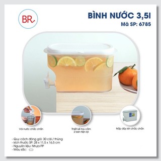 Bình đựng nước có vòi 3,5L , Bình đựng nước trà, nước trái cây để trong tủ lạnh