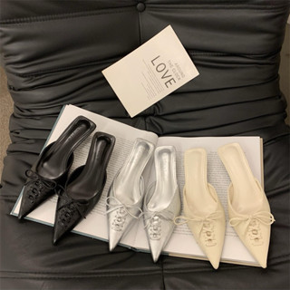 Giày sục cao gót mũi nhọn corset 3 phân size 35-42 Bigsize .