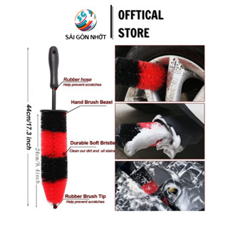 Cọ Lazang, Bàn Chải Rửa Xe, Chổi Cọ Rửa Khoang Máy, Cọ Mâm Rửa Xe máy Xe Ô tô 43CM