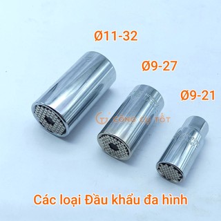 Bộ đầu khẩu đa hình lắp vặn ốc 7-19mm, 9-21mm, 9-27mm, 11-32mm - cờ lê đa năng lắp máy khoan
