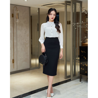 Chân váy bút chì Lee Shines, chân váy công sở nữ vải chéo ý mềm mại tôn dáng