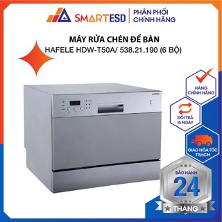 Máy rửa chén để bàn hafele hdw-t50a/ 538.21.190 - 6 bộ - hàng chính hãng, bảo hành 3 năm