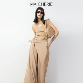 Quần Dài Nữ MA CHÉRIE Frances Trouser Dáng Suông Chất Liệu Chéo Nhật  - QMC230211