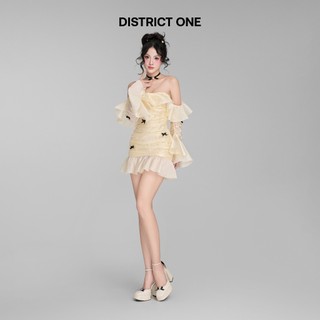Sweeties Off-shoulder Dress - Đầm vàng D6771