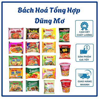  COMBO 10 Gói -  Mì Hảo Hảo  Mì Omachi  Mì Lẩu Thái  Mì 3 Miền  Mì gấu Đò Mì Đệ Nhất Mì Siukay Mì tiểu nhị  ----- 