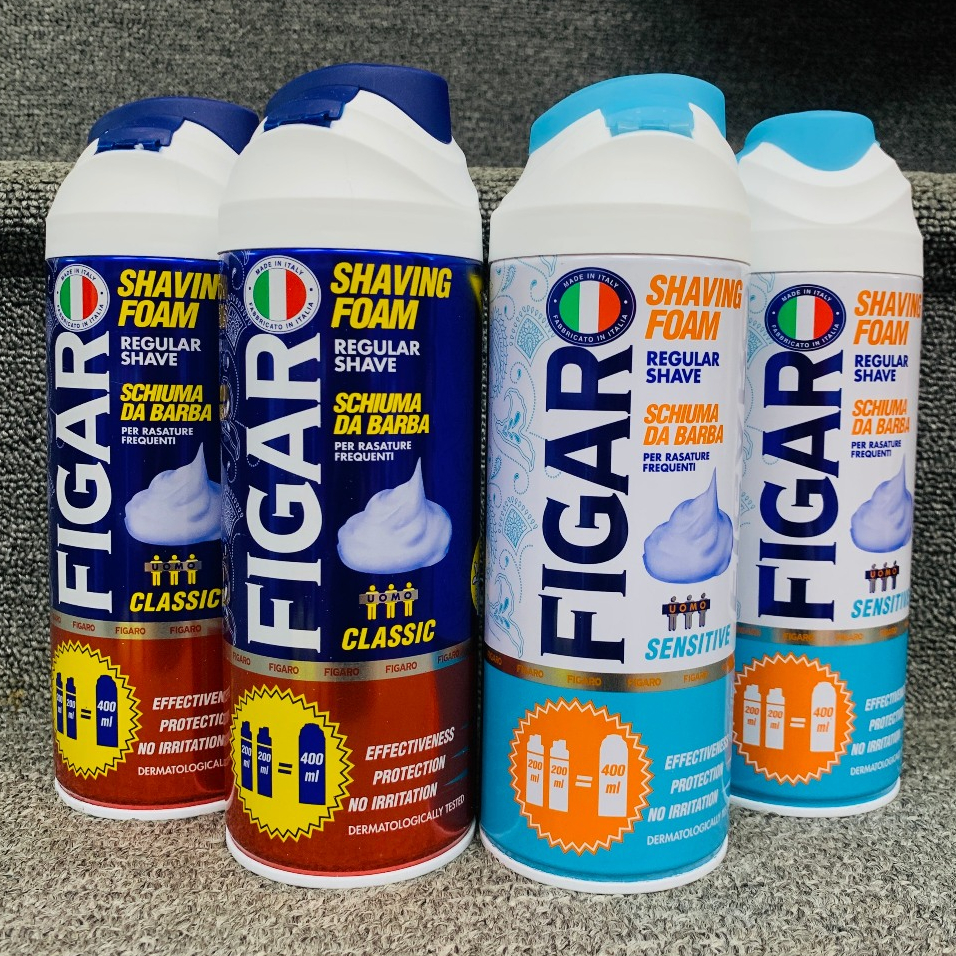 Bọt cạo râu Figaro Mentolo 400ml/ 100ml (Ý)