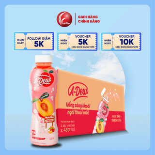 Nước Đào Thạch Dừa A Dew chai 450ml - Thùng 24 chai