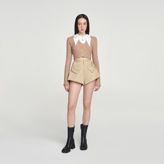 "DEAR JOSÉ - Quần short ống rộng ORIGAMI KHAKI vải chino beige "