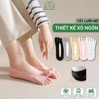 Tất nữ xỏ ngón cao cấp Socks House, chất liệu nylon mềm mại, thiết kế dạng lưới thoáng mát khử mùi hôi chân - D16-A095