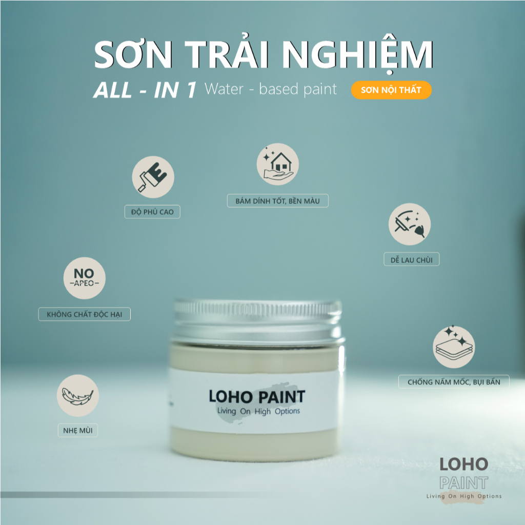 Mẫu thử 50ml Loho House đủ các tone màu | Phiên bản sơn trải nghiệm Loho-Paint