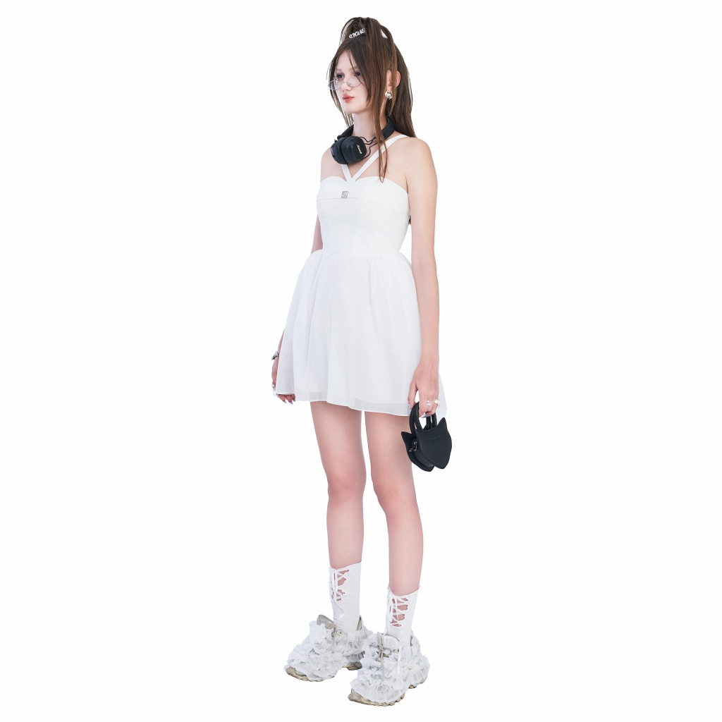 SOYOUNG - Váy nữ SNOW WHITE Dress dự tiệc công sở sang chảnh thiết kế sang trọng chất liệu organza - VSY210118TT