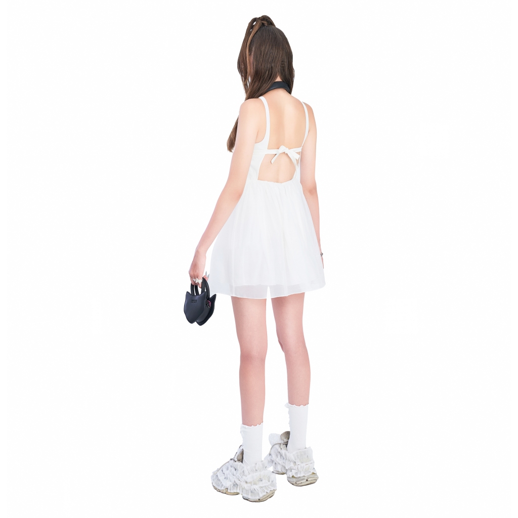 SOYOUNG - Váy nữ SNOW WHITE Dress dự tiệc công sở sang chảnh thiết kế sang trọng chất liệu organza - VSY210118TT