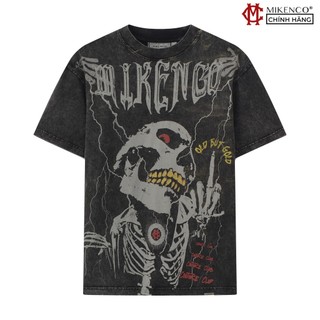 Áo phông nam mikenco skull but cool wash tshirt