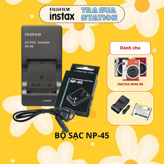 Bộ pin và cốc sạc dùng cho máy chụp ảnh instax (Loại CR2 và Loại NP-45)