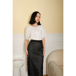 Áo Trắng Nút Ngọc Nữ Freesize AT MODA DE LITA