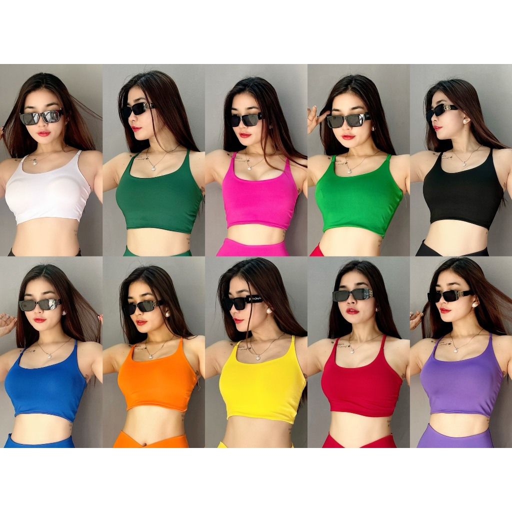 Áo Bra Phối Dây  Áo Tập Thể Thao Nữ Nhiều Màu Tập Gym Yoga Aerobic Cầu Lông - Tặng Mút Ngực Cao Cấp