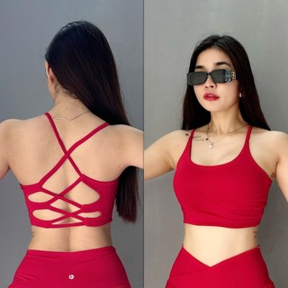 Áo Bra Phối Dây  Áo Tập Thể Thao Nữ Nhiều Màu Tập Gym Yoga Aerobic Cầu Lông - Tặng Mút Ngực Cao Cấp
