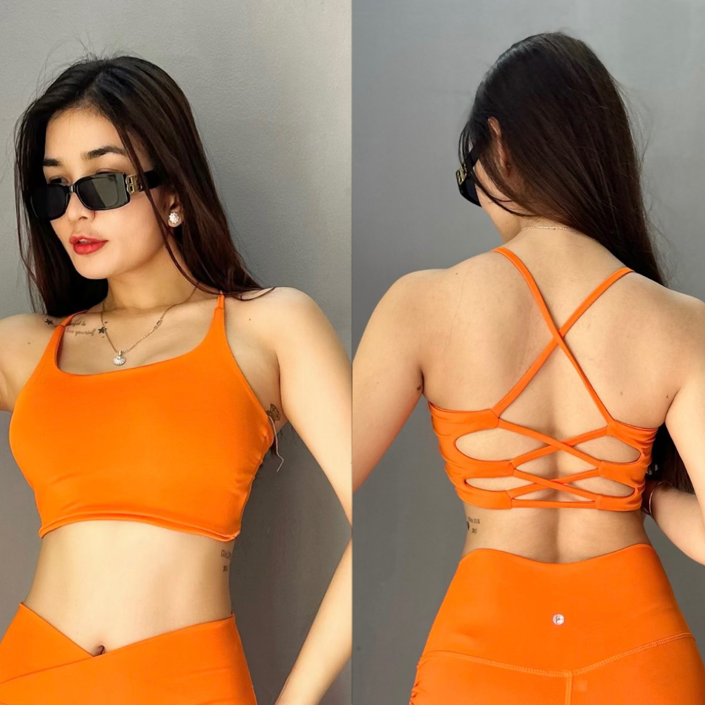 Áo Bra Phối Dây  Áo Tập Thể Thao Nữ Nhiều Màu Tập Gym Yoga Aerobic Cầu Lông - Tặng Mút Ngực Cao Cấp