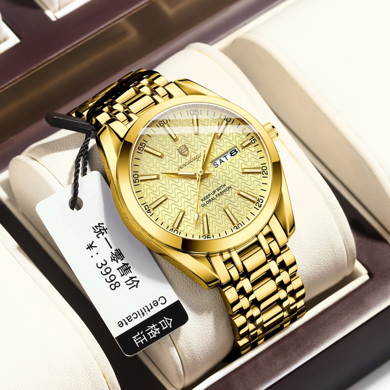 Đồng hồ nam chính hãng Poedagar 962 Dây kim loại thép cao cấp chống rỉ phong cách nam giới trưởng thành phù hợp làm quà | BigBuy360 - bigbuy360.vn