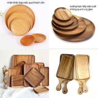khay gỗ chữ nhật, vuông, tròn, đủ size, decor, chụp ảnh, phục vụ quán...