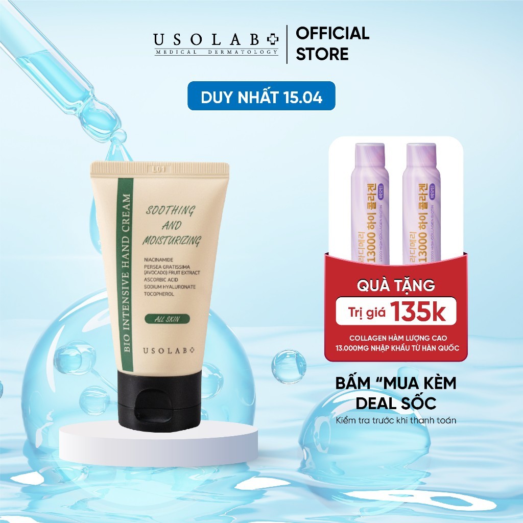 Kem dưỡng da tay Usolab Hand Cream 50ml