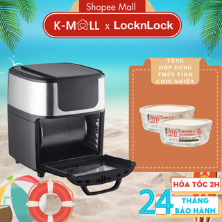 Lò nướng không khí LocknLock Air Oven, Hàng chính hãng, điều khiển điện tử 1800W, Dung Tích 10L - Màu đen - K-MALL