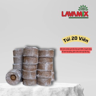 Viên Nén Xơ Dừa Ươm Hạt | 20 viên - Giá thể đã xử lý, giâm cành, ươm cây con, chiết dâu tây | Green House