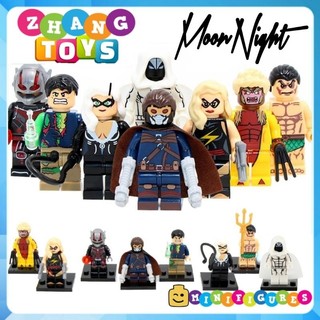 Đồ chơi Xếp hình Moon Night - Ms Marvel - Aquaman - Star Lord - Ant Man - Hulk - Sabre Tooth Minifigures Xinh X0117