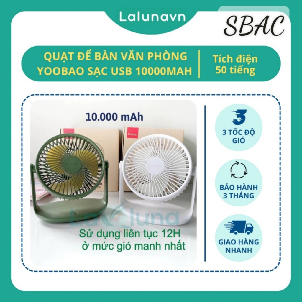 Quạt tích điện Yoobao