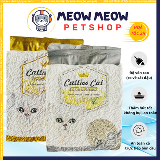 Cát đậu nành cattiee túi 7l. cát đậu nành cho mèo cattiee túi 7l