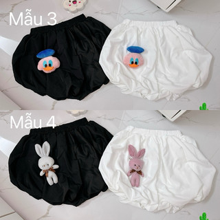 QUẦN BÍ GẮN STICKER GẤU BÔNG (Hình thật+clip)