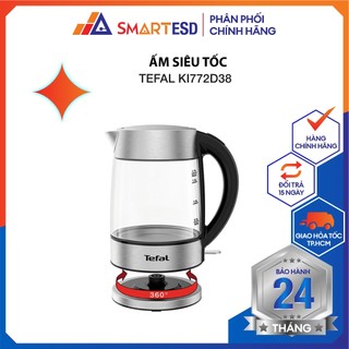 Ấm siêu tốc tefal ki772d38 1.7 lít - hàng chính hãng, bảo hành 24 tháng