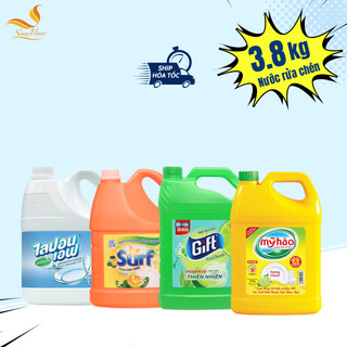 Can nước rửa chén Thái Lan, Gift, Surf, Mỹ Hảo, đánh bay mọi vết dầu mỡ cho chén bát sạch bóng