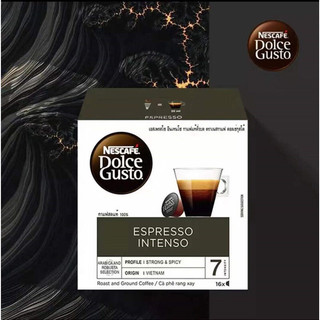 Cà phê viên nén đen rang xay Nescafé Dolce Gusto - Espresso Intenso hộp 96g (16 viên nén) hạn 04/2025