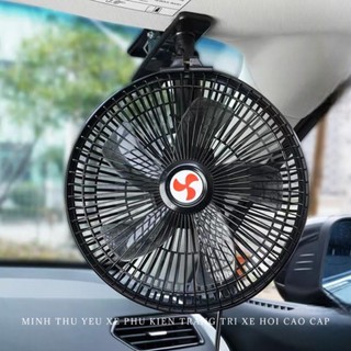 Quạt đôi xoay 360 độ dùng trên ô tô, xe hơi cực mạnh