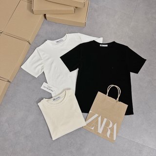 SET 3 ÁO TĂM CỔ TRÒN ĐEN TRẮNG BE