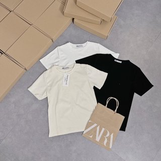 SET 3 ÁO TĂM CỔ TRÒN ĐEN TRẮNG BE