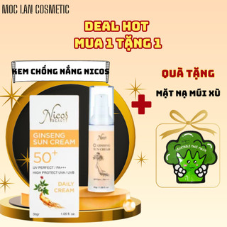 Kem Chống nắng Nicos Beauty Thanh Nhi + Tặng nạ Múi Xù